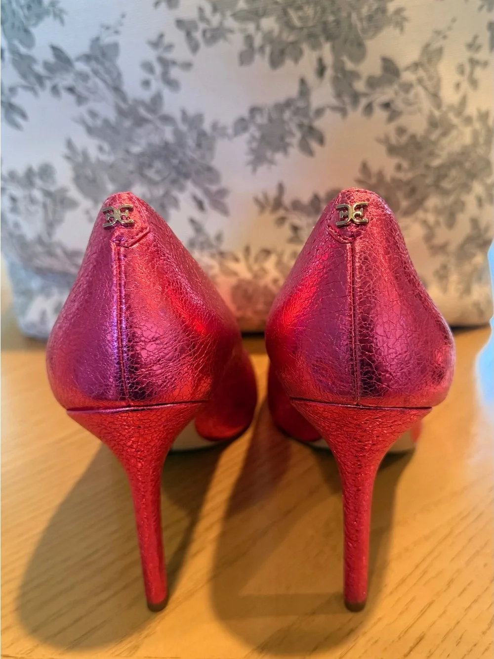 Sam Edelman Metallic Pink Pointed-Toe Pumps